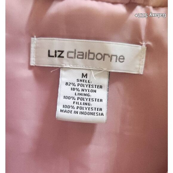 V20  Liz Claiborne pink quilted puffer vest - Picture 8 of 11